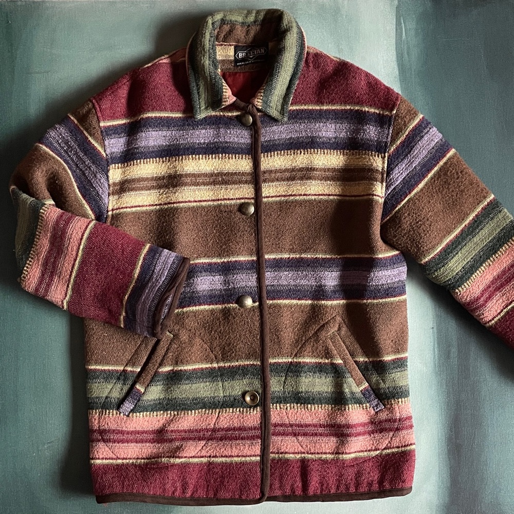 Braetan Vintage 90s Striped Multi-Colored Jacket … - image 1